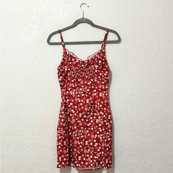 SHEIN red floral sundress size XS - Picture 2 of 16
